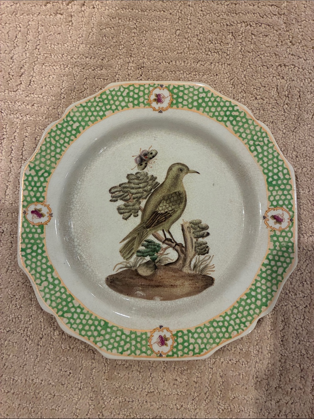Vintage hand painted bird plate decor - Picture 5 of 6